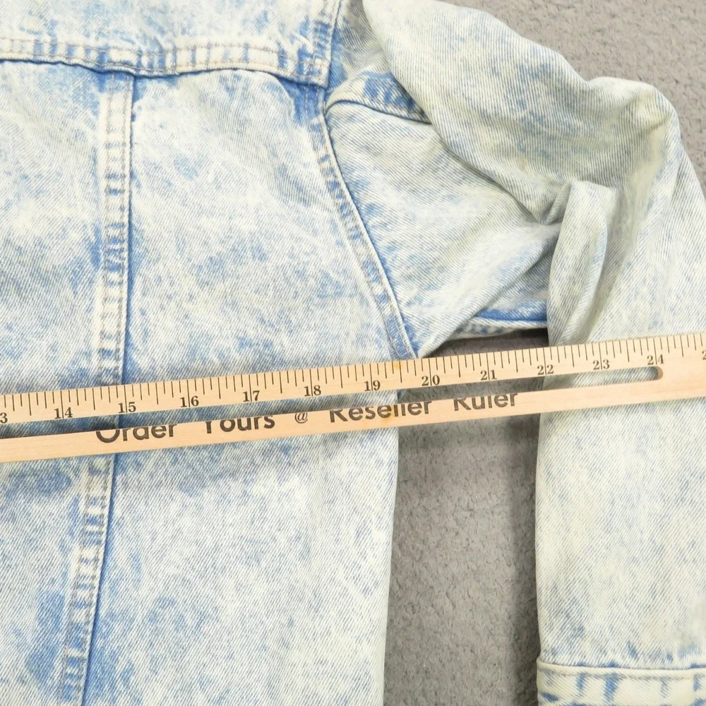 VINTAGE Levis Denim Jacket Large Made in USA Acid Wash Custom Trucker Type II
